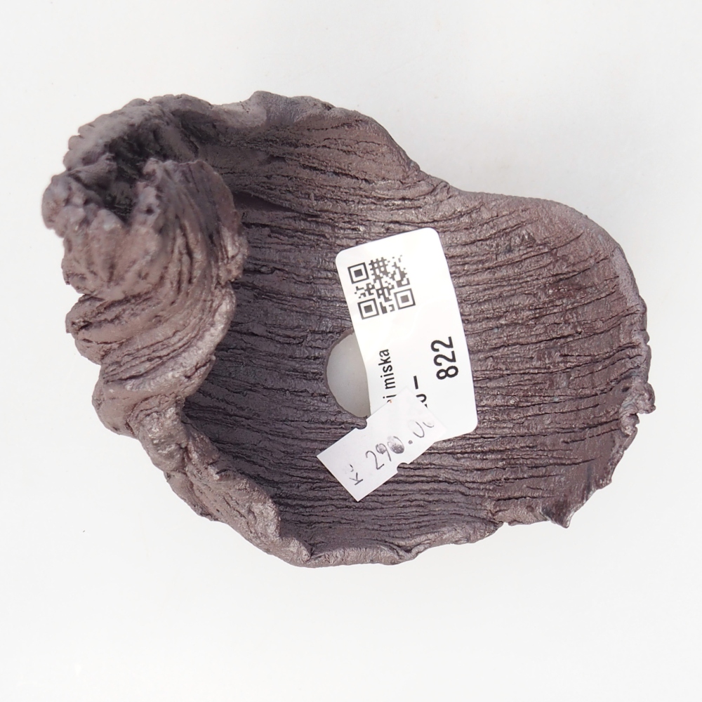 Keramická mušľa 8,5 x 7,5 x 11,5 cm , kovová farba