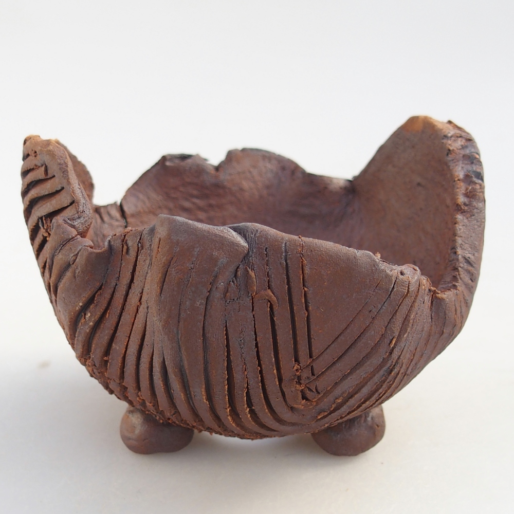 Keramická mušľa 10 x 9,5 x 7 cm , farba hnedá