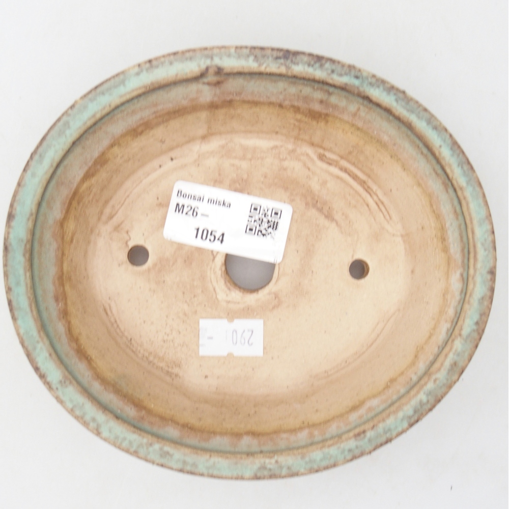 Keramická miska na bonsaje 14,5 x 12,5 x 4 cm, zelená