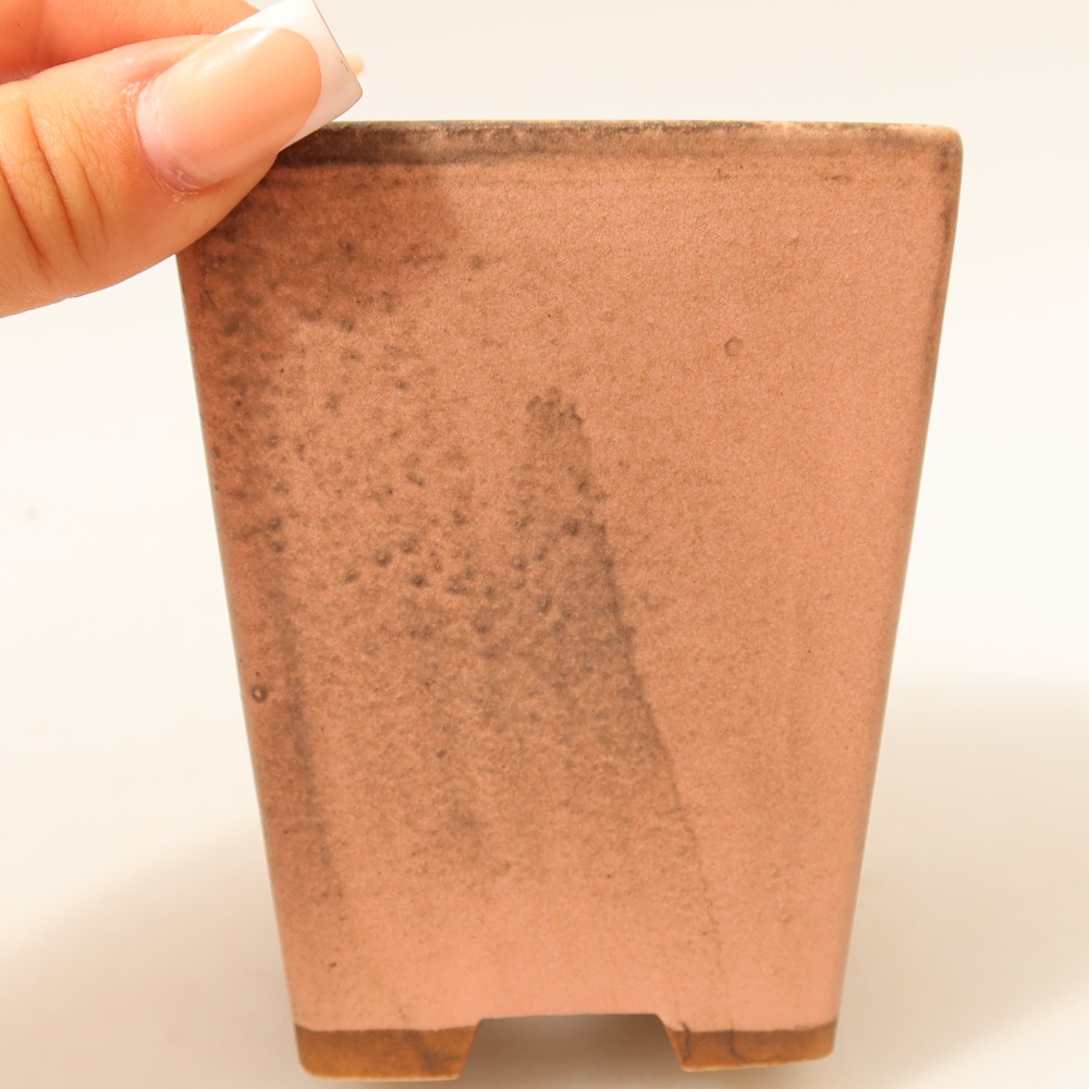 Keramická miska na bonsai 8,5 x 8,5 x 10,5 cm, farba ružová