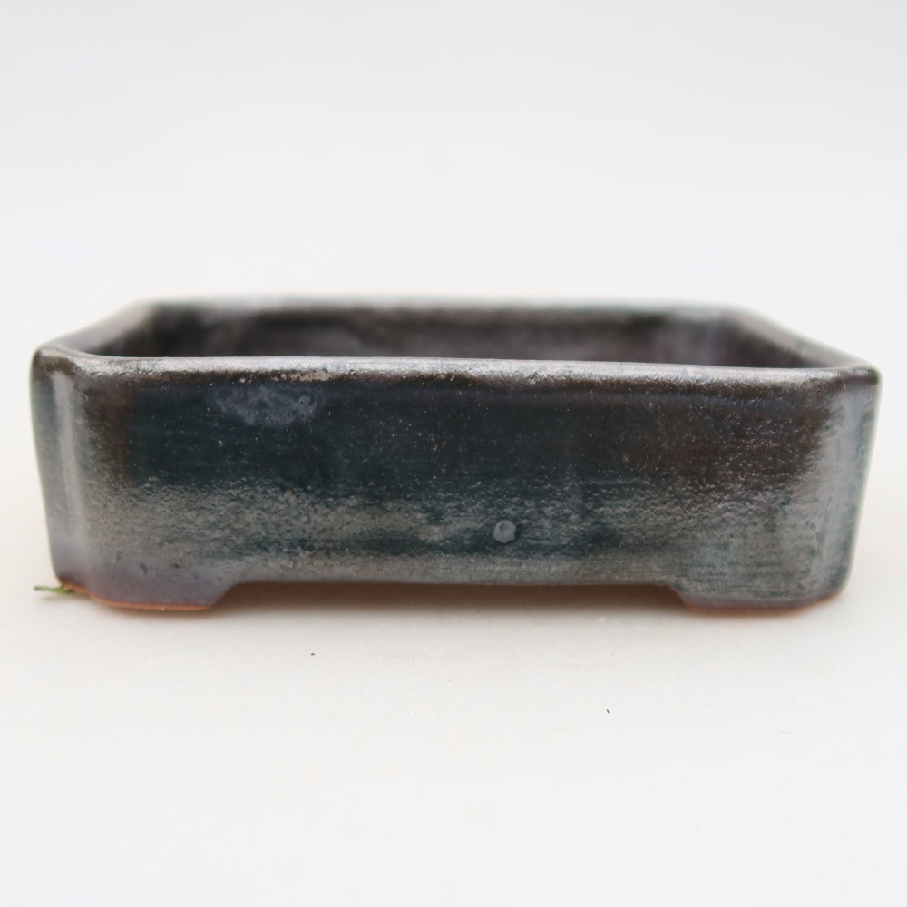 Keramická miska na bonsaje 10,5 x 9 x 3 cm, farba sivá