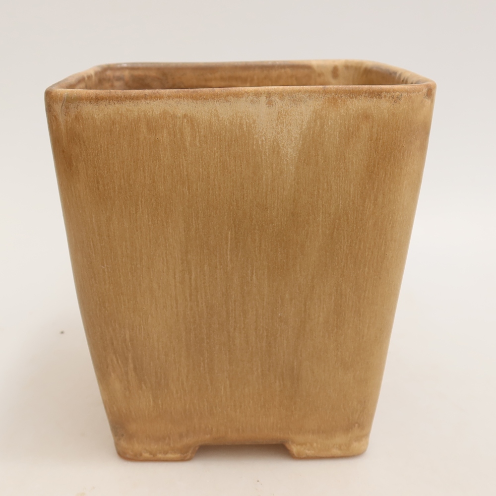 Keramická miska na bonsai 13,5 x 13,5 x 15 cm, farba béžová