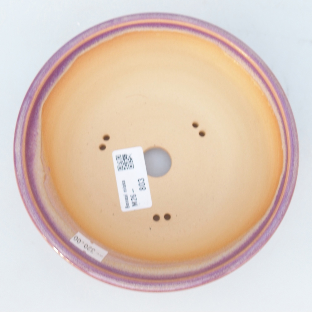 Keramická bonsajová miska 16 x 16 x 5,5 cm, farba fialová