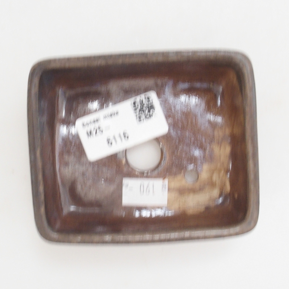 Keramická bonsai miska 9,5 x 8 x 3,5 cm, farba hnedá