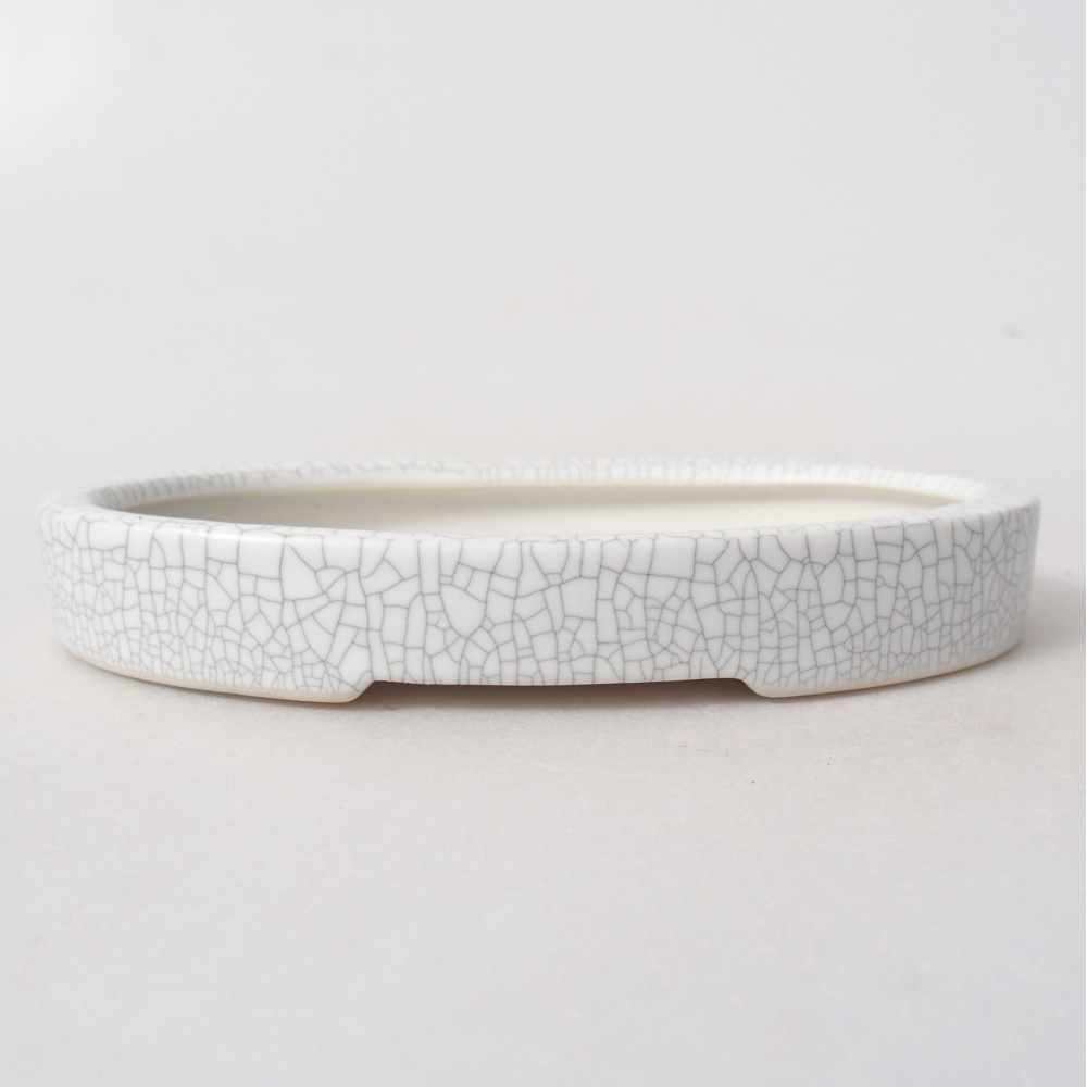 Keramická miska na bonsaje 15,5 x 10 x 2 cm, farba raku