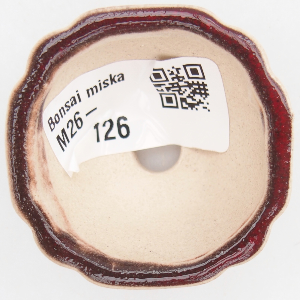 Mini bonsajová miska 4,5 x 4,5 x 2,5 cm, farba červená