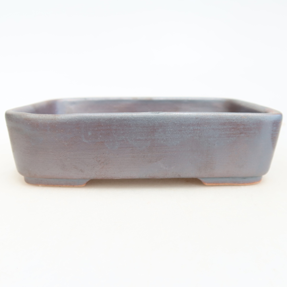 Keramická miska na bonsaje 13 x 9,5 x 3,5 cm, farba: kovová
