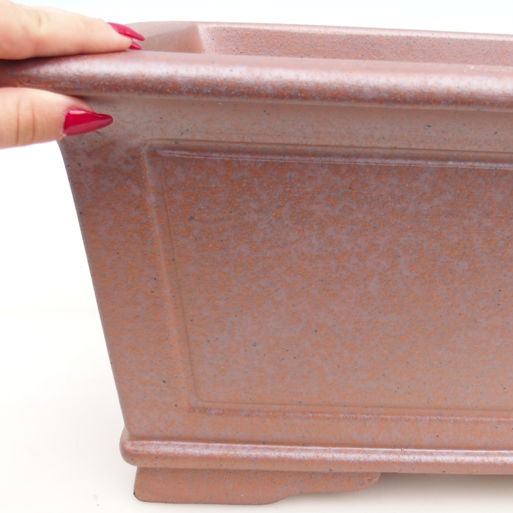 Keramická bonsajová miska 51 x 37,5 x 20 cm , kovová farba - len osobný odber alebo doprava na palete
