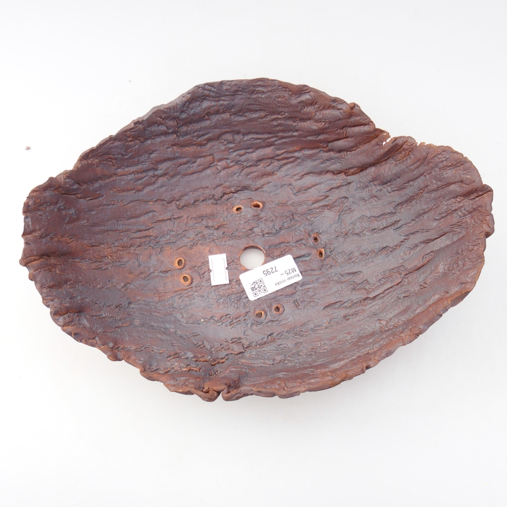 Keramická mušľa 28 x 21 x 9 cm , farba hnedá