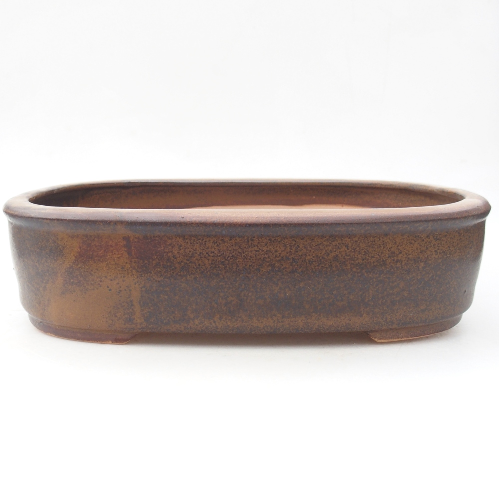 Keramická miska na bonsaje 32 x 25 x 7,5 cm, hnedá