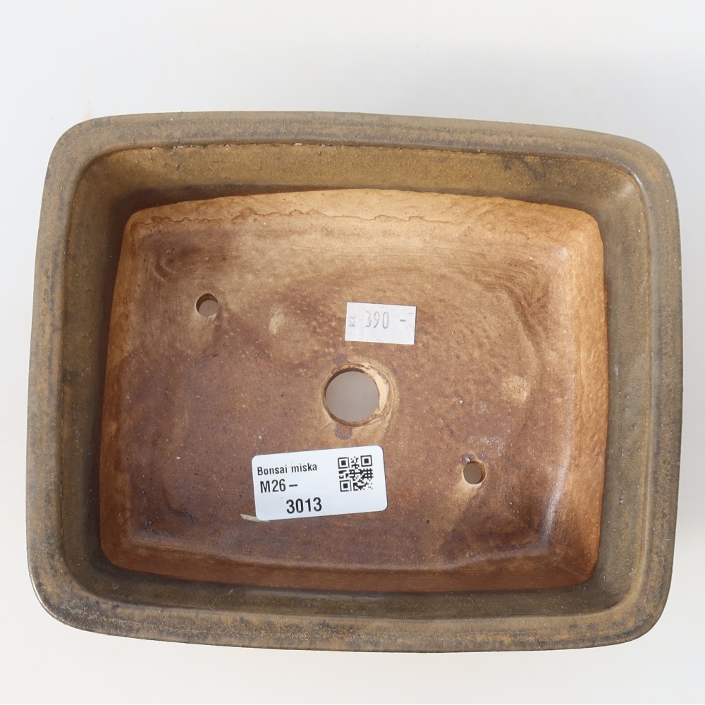 Keramická miska na bonsai 17,5 x 14,5 x 5 cm, farba hnedá