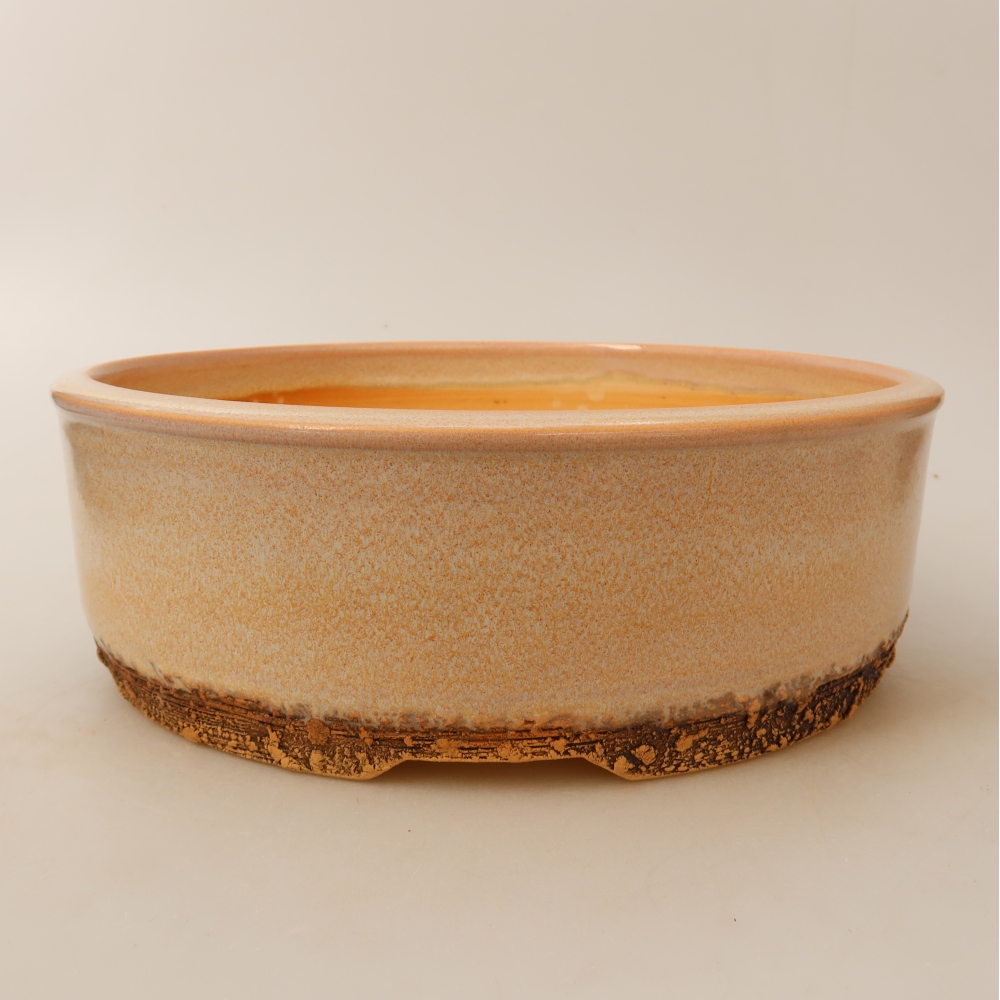 Keramická miska na bonsai 24,5 × 24,5 × 8 cm, farba béžová