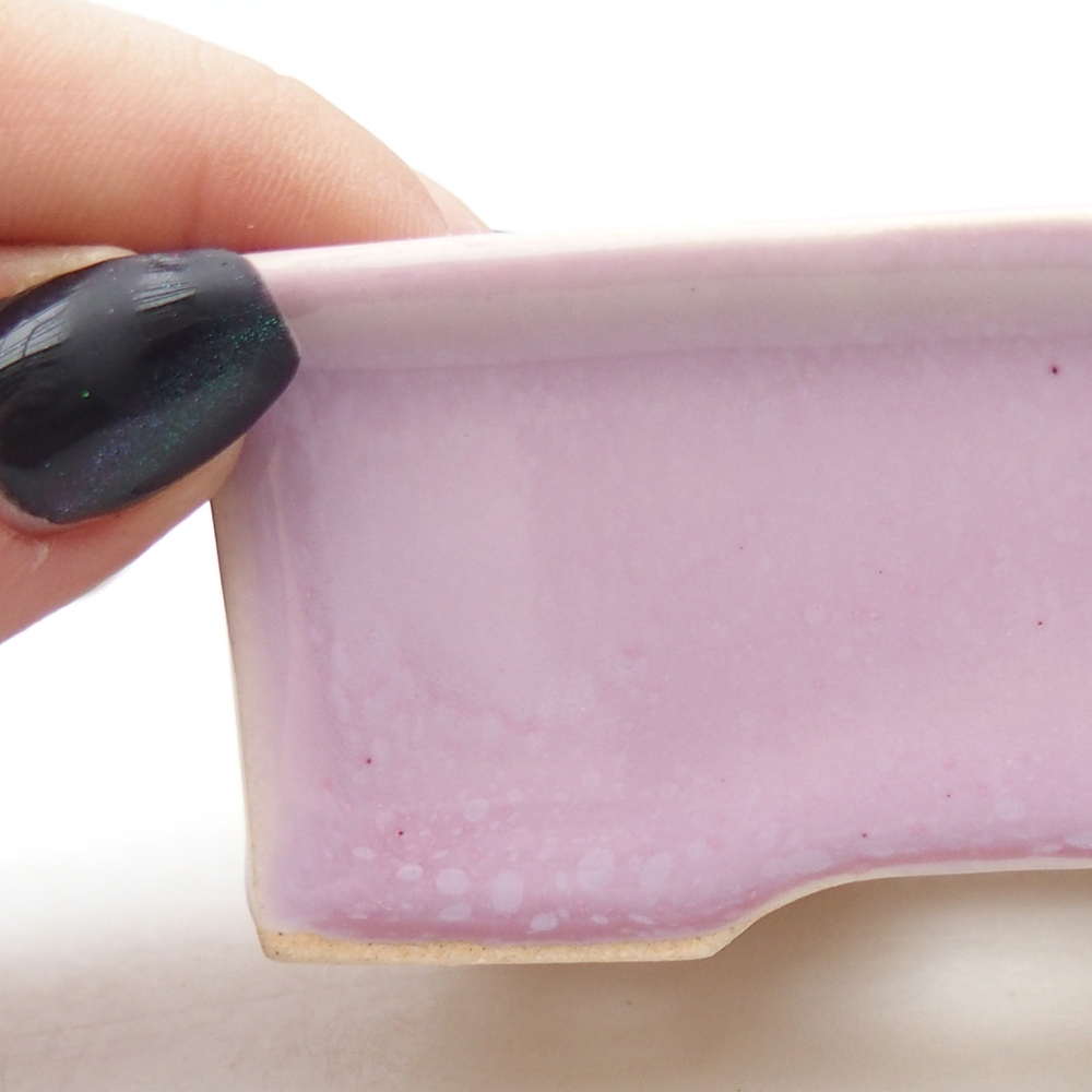 Mini bonsajová miska 9 x 7 x 3,5 cm, ružová