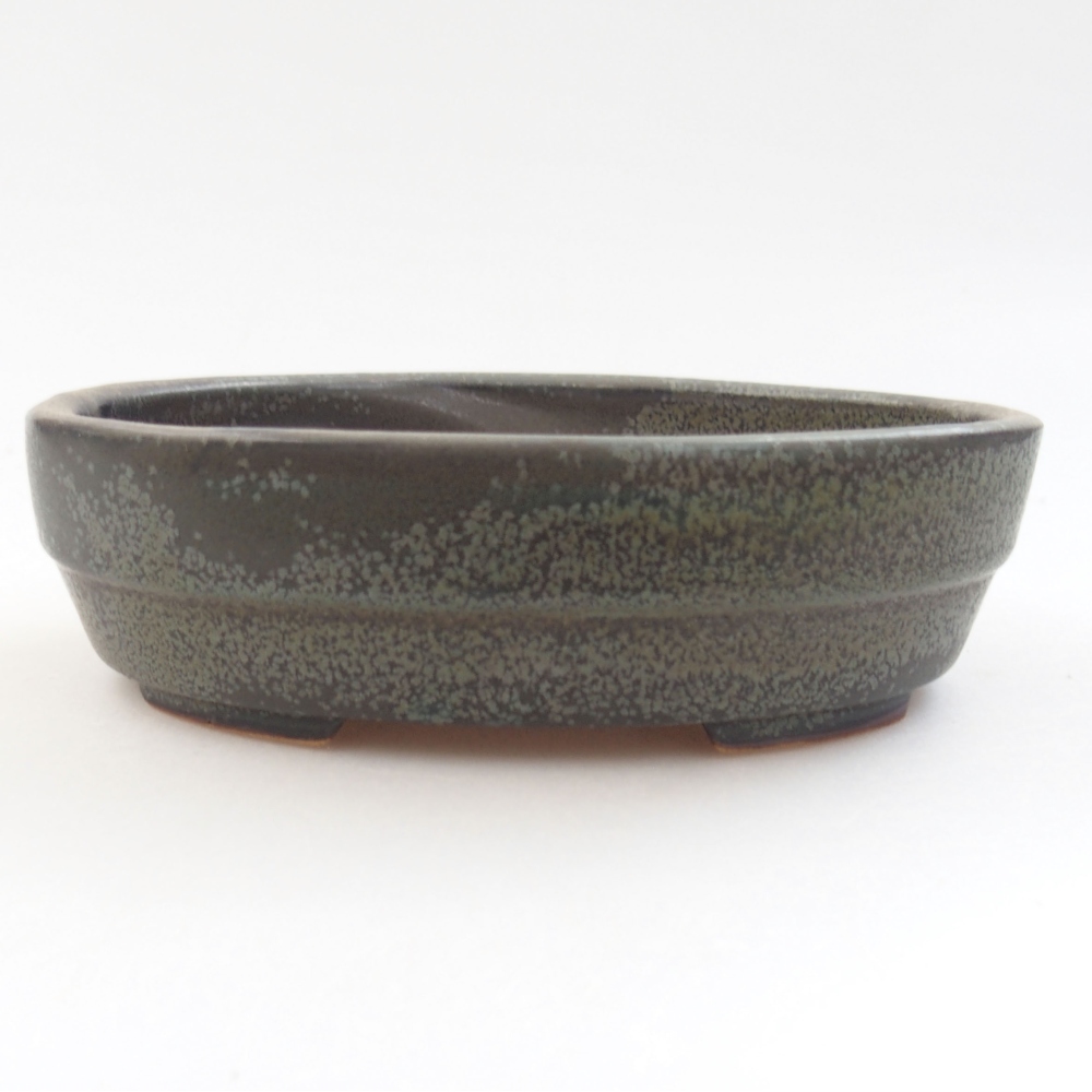 Keramická bonsai miska 13,5 x 10 x 4 cm, farba šedá