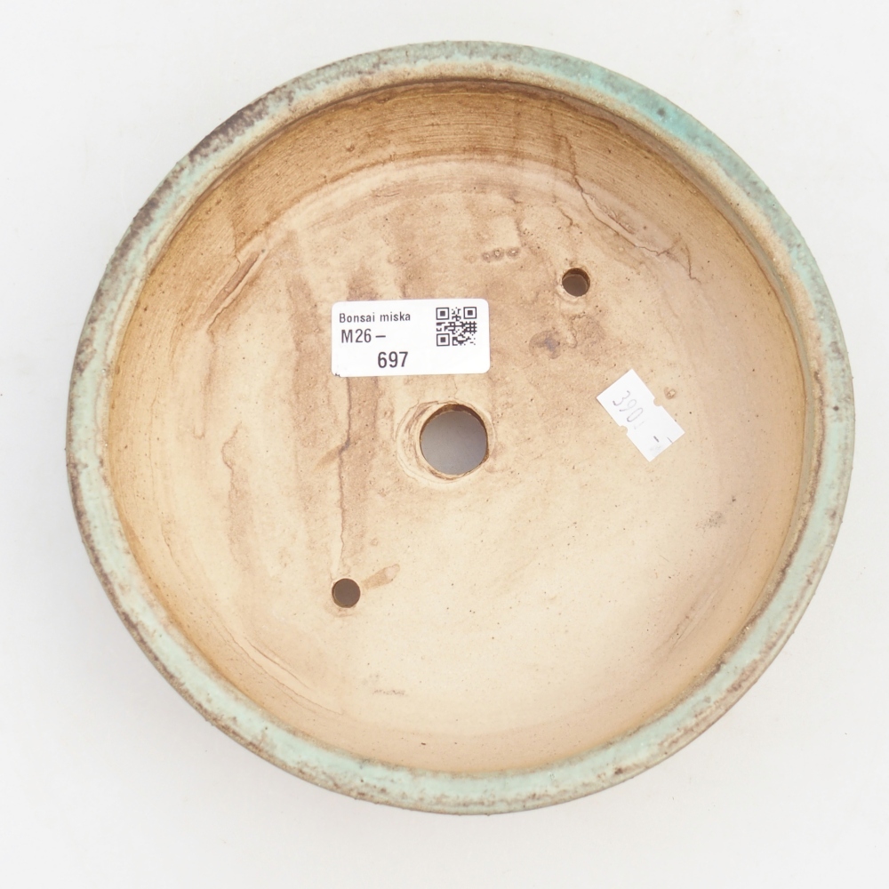 Keramická bonsajová miska 25 x 20 x 7,5 cm, zelená