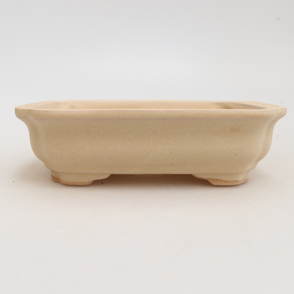 Keramická miska na bonsaje 14 x 11 x 4 cm, farba béžová