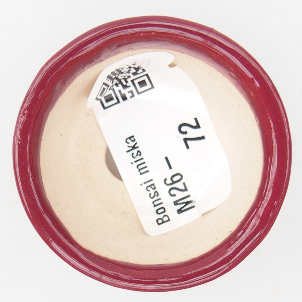 Mini bonsajová miska 4,5 x 4,5 x 2,5 cm, bordová