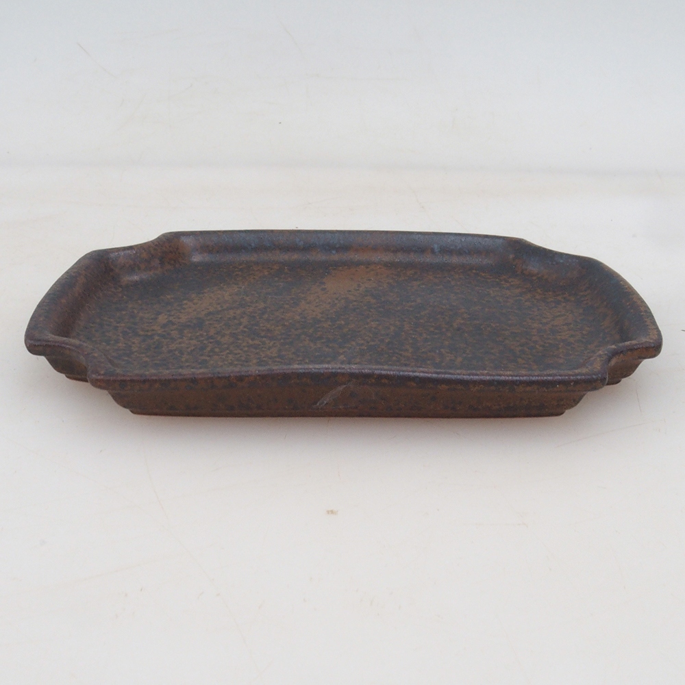 Keramická podmiska H01 - 11,5 x 8 x 0,5 cm - hnedá
