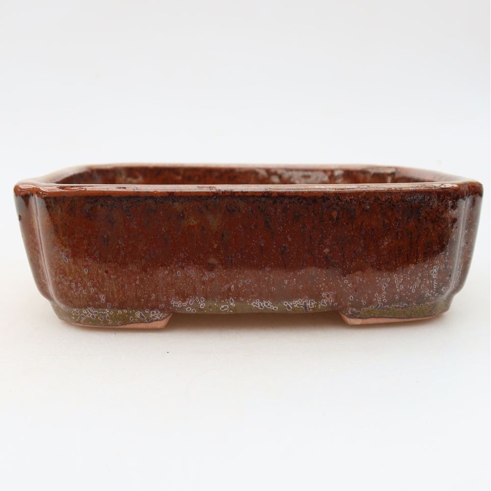 Keramická miska na bonsai 15 x 12,5 x 4,5 cm, farba: hnedá