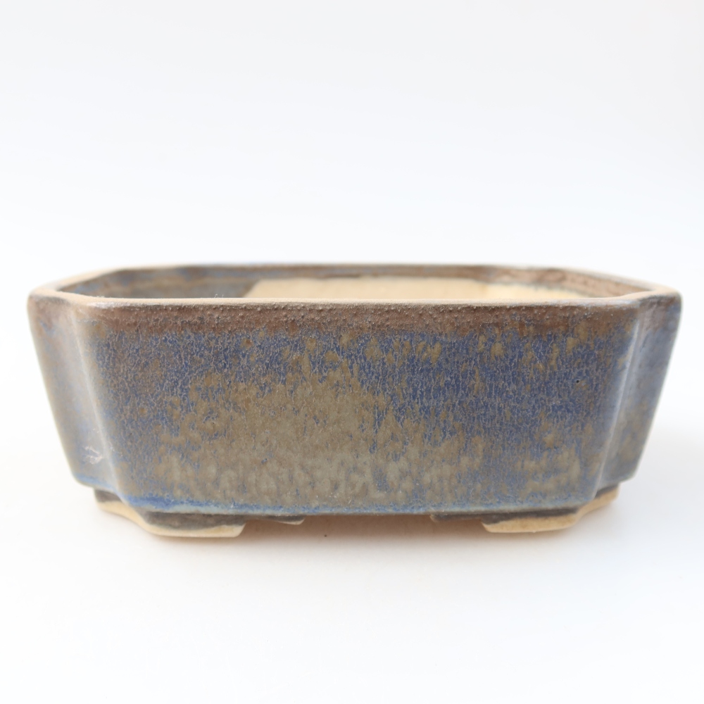 Keramická miska na bonsai 14 x 11,5 x 4,5 cm, farba modrá