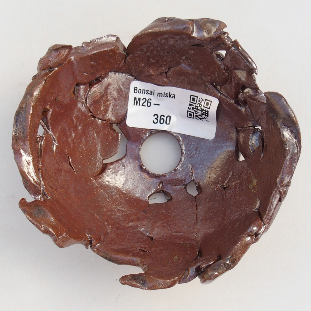 Keramická mušľa 10 x 10 x 5 cm , farba hnedá