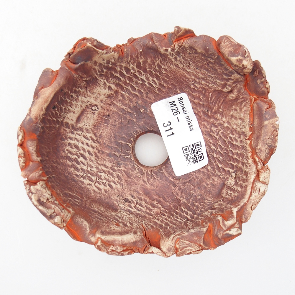 Keramická mušľa 11,5 x 10,5 x 6 cm , farba oranžová