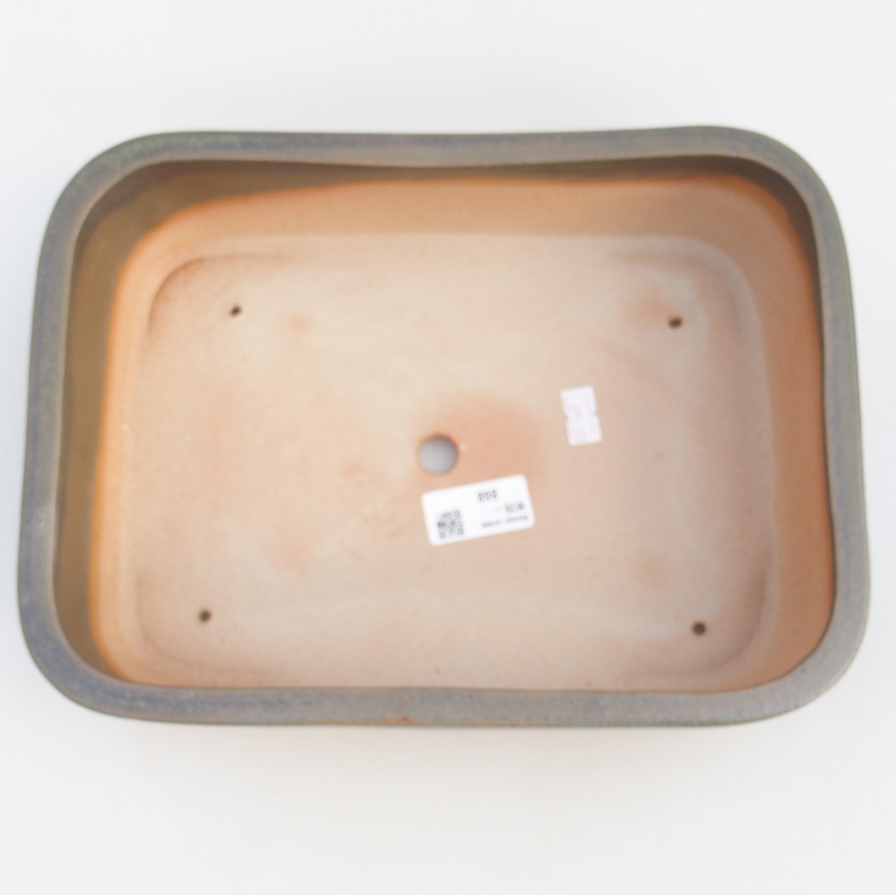 Keramická bonsajová miska 28 x 20,5 x 7,5 cm, zeleno-hnedá