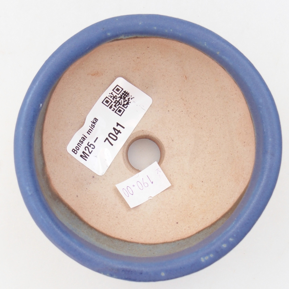 Keramická miska na bonsaje 9,5 x 9,5 x 5 cm, farba modrá