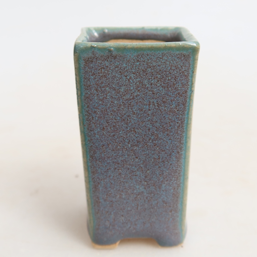 Keramická miska na bonsaje 3 x 3 x 5,5 cm, farba sivá