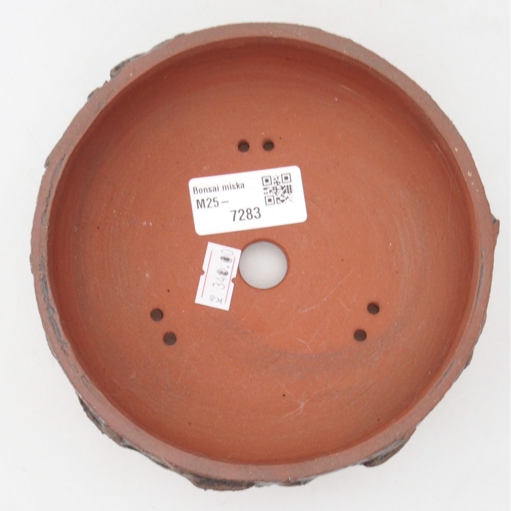 Keramická miska na bonsaje 14,5 x 14,5 x 5 cm, hnedá