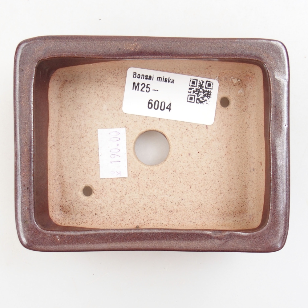 Keramická bonsai miska 10,5 x 8,5 x 3,5 cm, farba hnedá