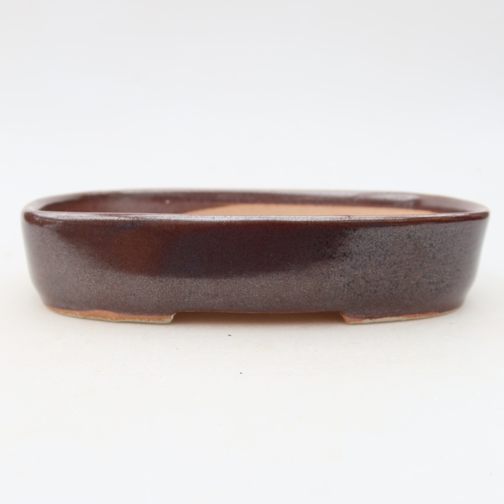 Keramická miska na bonsaje 16 x 11 x 3,5 cm, farba hnedá
