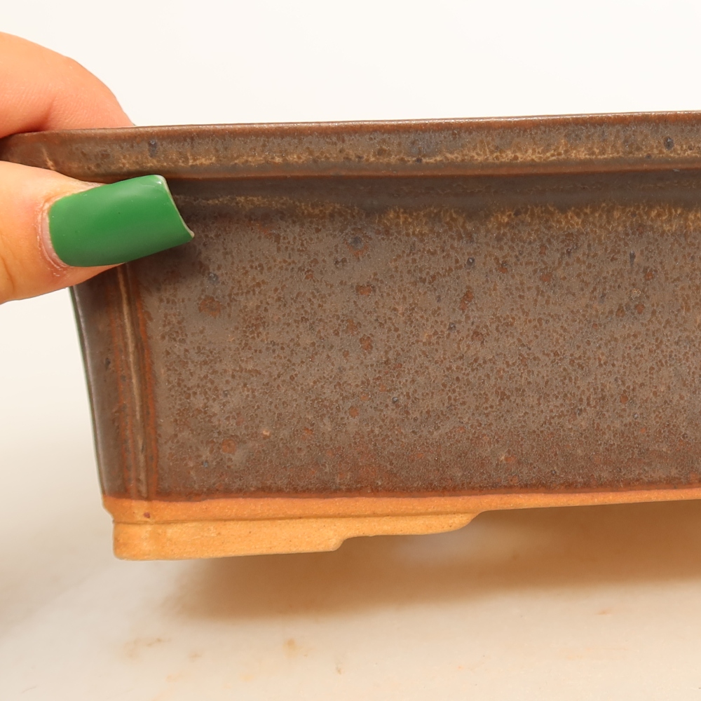 Keramická miska  20 x 15,5 x 5,5 cm, farba hnedá