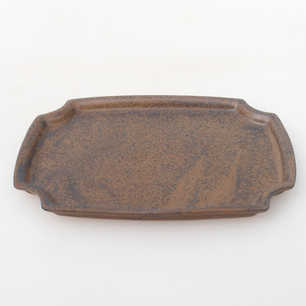 Keramická podmiska H03 - 17 x 12,5 x 1 cm - hnedá