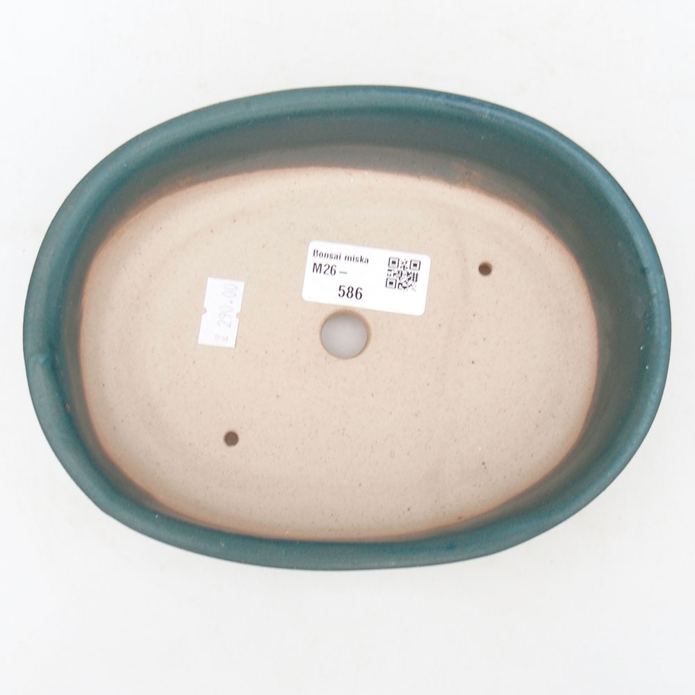 Keramická miska na bonsaje 19 x 14 x 5 cm, farba modrá