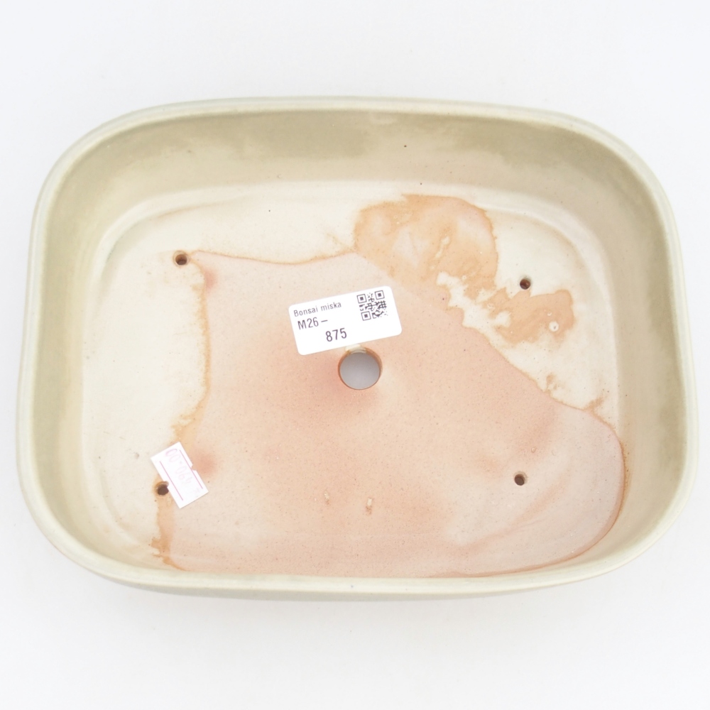 Keramická bonsajová miska 23 x 18 x 5,5 cm, zelená