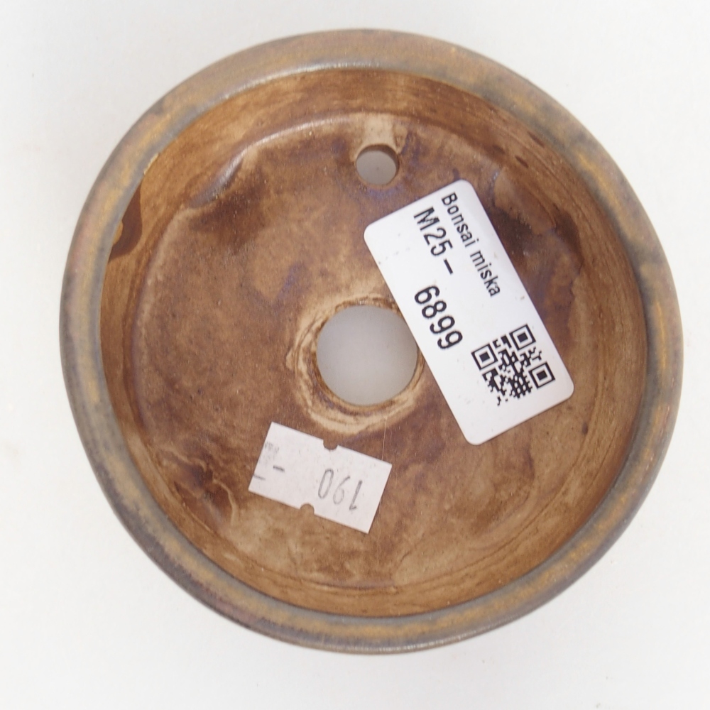 Keramická miska na bonsaje 9 x 9 x 3,5 cm, hnedá