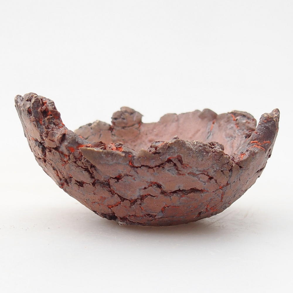 Keramická mušľa 8 x 7 x 3,5 cm , farba oranžová