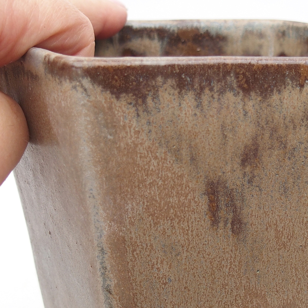 Keramická miska na bonsaje 13 x 11,5 x 17 cm, sivá