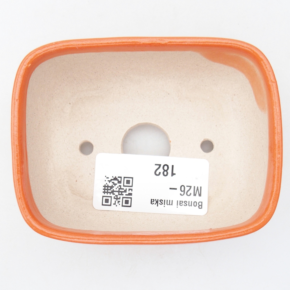 Mini bonsajová miska 8 x 6 x 3 cm, oranžová