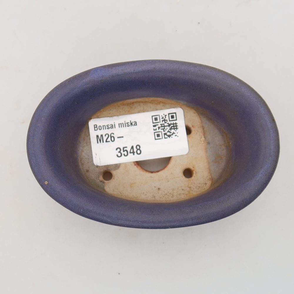 Keramická miska na bonsai 9,5 x 6,5 x 3 cm, farba fialová