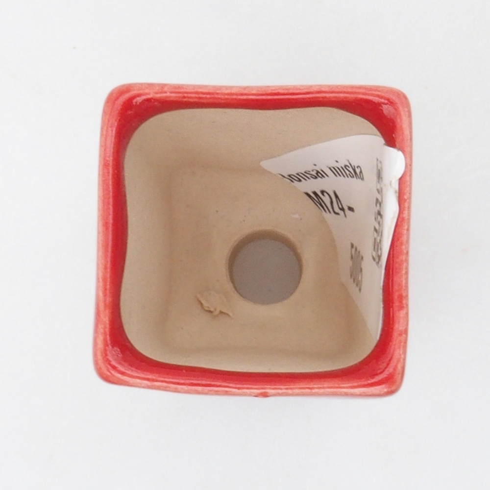 Mini bonsai miska  3 x 3 x 5,5 cm, farba červená