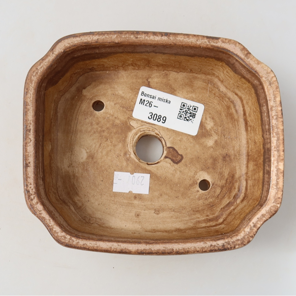 Keramická miska na bonsai 13,5 × 11,5 × 4 cm, farba ružová
