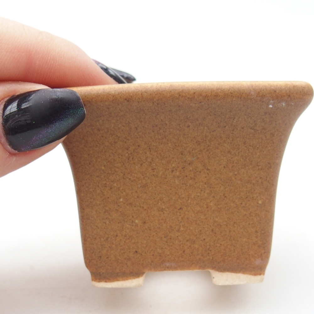 Mini bonsajová miska 5,5 x 5,5 x 4 cm, hnedá