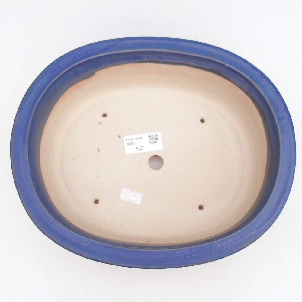 Keramická miska na bonsaje 26 x 22 x 8 cm, farba modrá