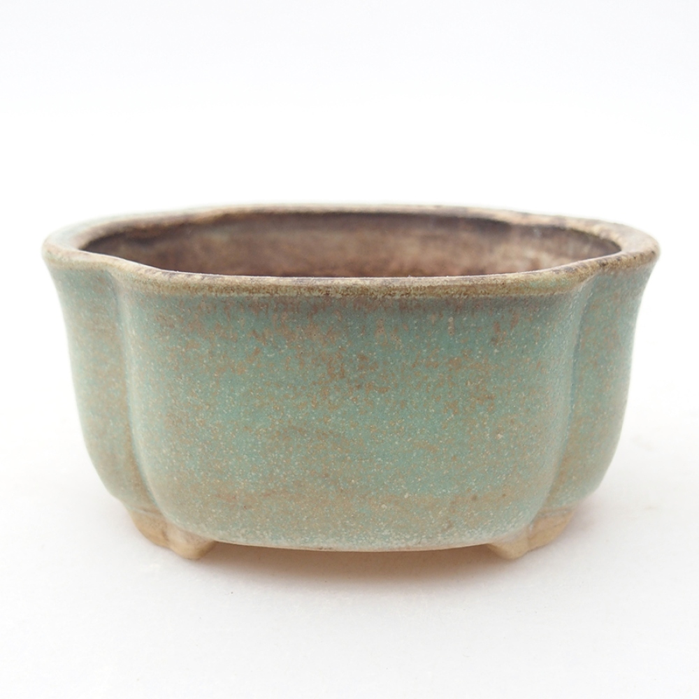 Keramická bonsai miska 8 x 7,5 x 3,5 cm, farba zelená