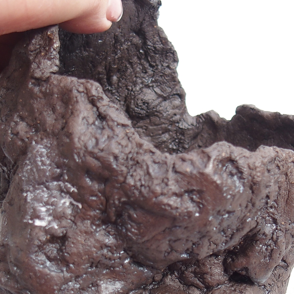 Keramická mušľa 11 x 10 x 14 cm , farba hnedá