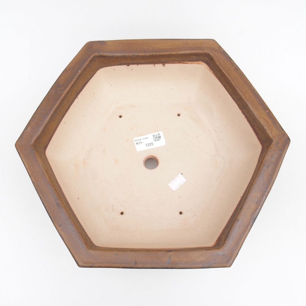 Keramická miska na bonsaje 32 x 28 x 10 cm, hnedá