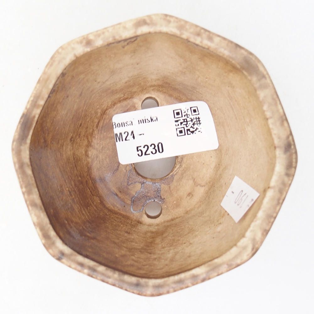 Keramická bonsai miska 8,5 x 8,5 x 6 cm, farba béžová