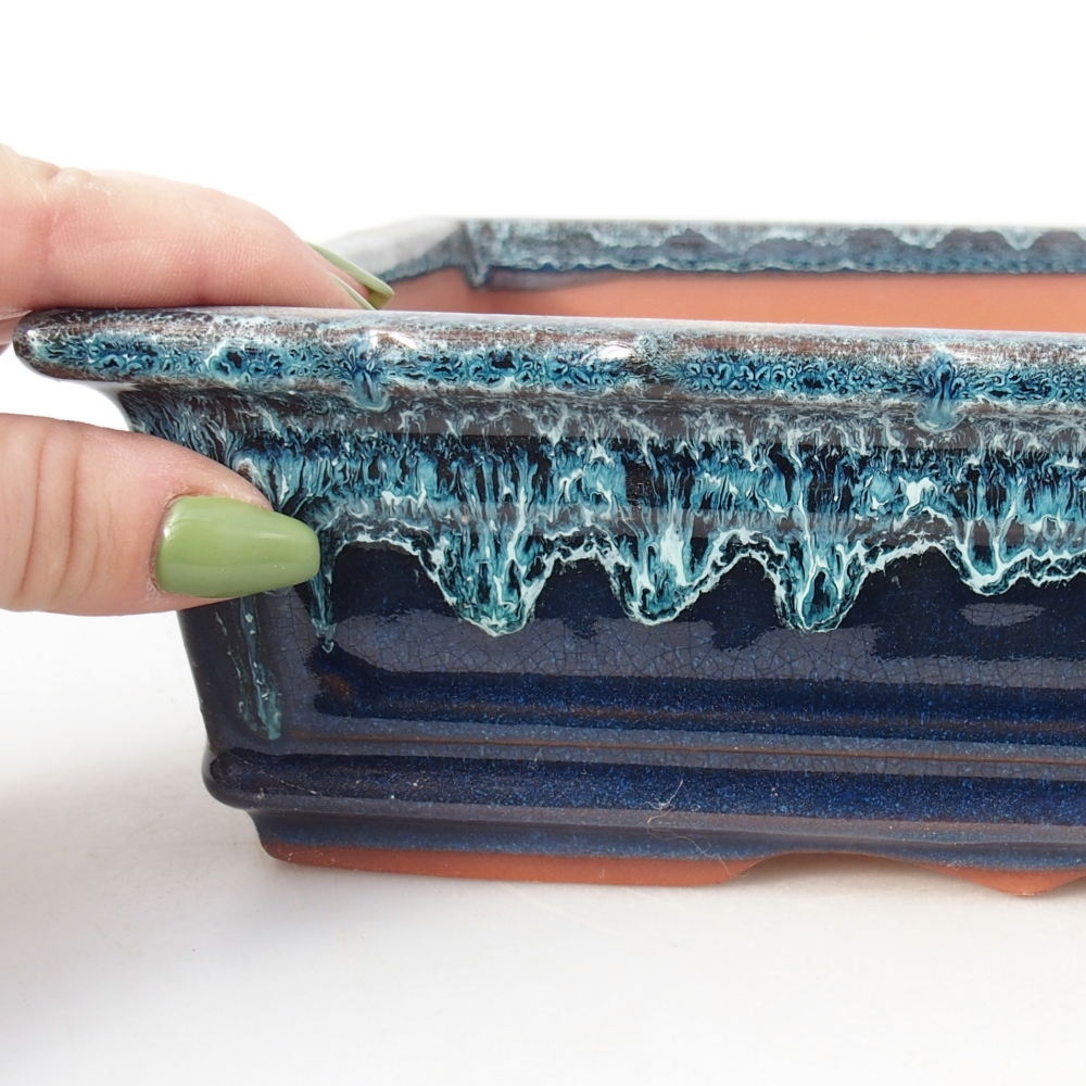 Misa 32 x 22,5 x7 cm modrá a biela